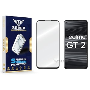 military-grade tempered glass screen protector compatible with realme gt 2 pack of 1  edge-to-edge oleophobic case friendly easy installation kit