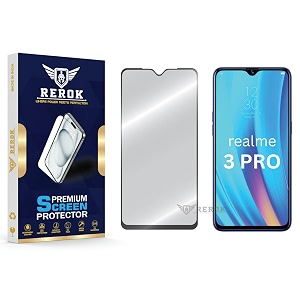 military-grade tempered glass screen protector compatible with realme 3 pro pack of 1  edge-to-edge oleophobic case friendly easy installation kit