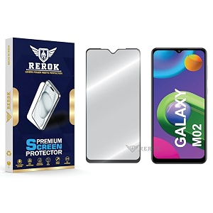 military-grade tempered glass screen protector compatible with samsung galaxy m02 pack of 1  edge-to-edge oleophobic case friendly easy installation kit