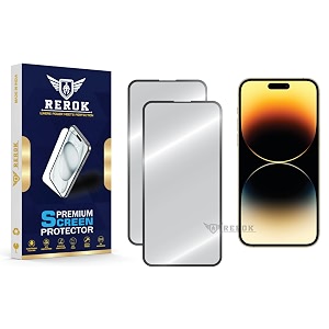 military-grade tempered glass screen protector for iphone 14 pro max pack of 2  hd clear edge-to-edge coverage scratch resistant case friendly with easy installation kit