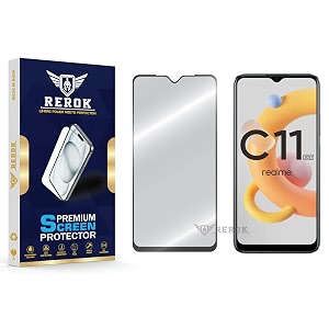 military-grade tempered glass screen protector compatible with realme c112021 pack of 1  edge-to-edge oleophobic case friendly easy installation kit
