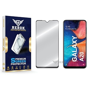 military-grade tempered glass screen protector compatible with samsung galaxy a20 pack of 1  edge-to-edge oleophobic case friendly easy installation kit