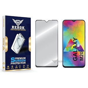 military-grade tempered glass screen protector compatible with samsung galaxy m20 pack of 1  edge-to-edge oleophobic case friendly easy installation kit
