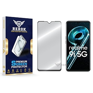 military-grade tempered glass screen protector compatible with realme 9i 5g pack of 1  edge-to-edge oleophobic case friendly easy installation kit