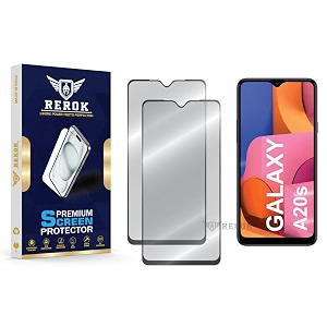 military-grade tempered glass screen protector compatible with samsung galaxy a20s pack of 2  edge-to-edge oleophobic case friendly easy installation kit