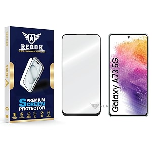 military-grade tempered glass screen protector compatible with samsung galaxy a73 pack of 1  edge-to-edge oleophobic case friendly easy installation kit
