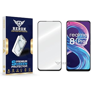 military-grade tempered glass screen protector compatible with realme 8 pro pack of 1  edge-to-edge oleophobic case friendly easy installation kit