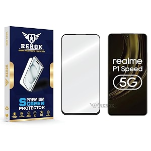 military-grade tempered glass screen protector compatible with realme p1 speed 5g pack of 1  edge-to-edge oleophobic case friendly easy installation kit