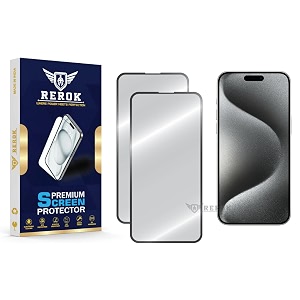 military-grade tempered glass screen protector for iphone 15 pro max pack of 2  hd clear edge-to-edge coverage scratch resistant case friendly with easy installation kit