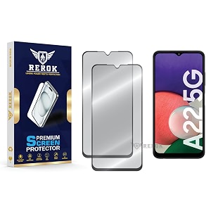 military-grade tempered glass screen protector compatible with samsung galaxy a22 5g pack of 2  edge-to-edge oleophobic case friendly easy installation kit