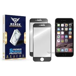 military-grade tempered glass screen protector for iphone 6 pack of 2  hd clear edge-to-edge coverage scratch resistant case friendly with easy installation kitblack