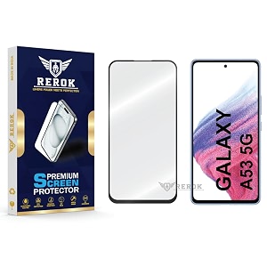 military-grade tempered glass screen protector compatible with samsung galaxy a53 5g pack of 1  edge-to-edge oleophobic case friendly easy installation kit