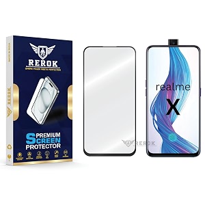 military-grade tempered glass screen protector compatible with realme x pack of 1  edge-to-edge oleophobic case friendly easy installation kit