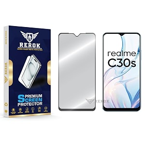 military-grade tempered glass screen protector compatible with realme c30s pack of 1  edge-to-edge oleophobic case friendly easy installation kit