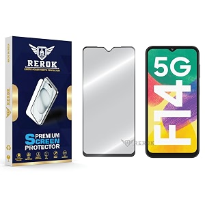 military-grade tempered glass screen protector compatible with samsung galaxy f14 5g pack of 1  edge-to-edge oleophobic case friendly easy installation kit