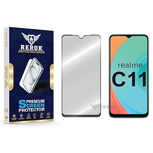 military-grade tempered glass screen protector compatible with realme c11 pack of 1  edge-to-edge oleophobic case friendly easy installation kit