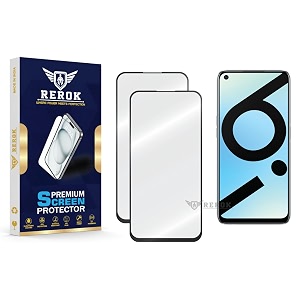 military-grade tempered glass screen protector compatible with realme 6i pack of 2  edge-to-edge oleophobic case friendly easy installation kit