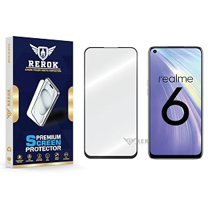 military-grade tempered glass screen protector compatible with realme 6 pack of 1  edge-to-edge oleophobic case friendly easy installation kit