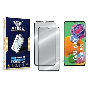 military-grade tempered glass screen protector compatible with samsung galaxy a90 5g pack of 2  edge-to-edge oleophobic case friendly easy installation kit
