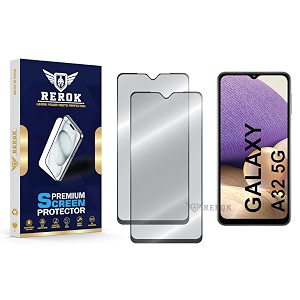 military-grade tempered glass screen protector compatible with samsung galaxy a32 5g pack of 2  edge-to-edge oleophobic case friendly easy installation kit