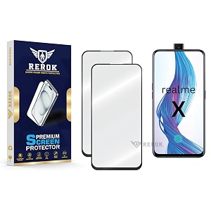 military-grade tempered glass screen protector compatible with realme x pack of 2  edge-to-edge oleophobic case friendly easy installation kit