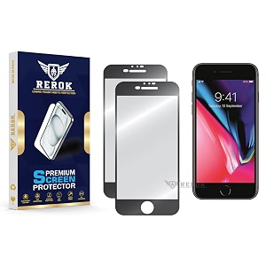 military-grade tempered glass screen protector for iphone 8 plus pack of 2  hd clear edge-to-edge coverage scratch resistant case friendly with easy installation kitblack