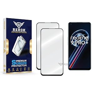 military-grade tempered glass screen protector compatible with realme 9 pro plus pack of 2  edge-to-edge oleophobic case friendly easy installation kit