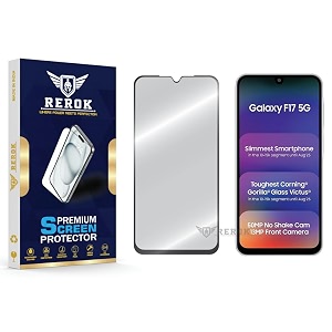 military-grade tempered glass screen protector compatible with samsung galaxy f17 5g pack of 1  edge-to-edge oleophobic case friendly easy installation kit