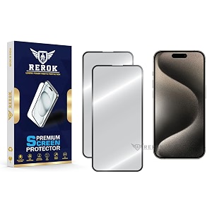 military-grade tempered glass screen protector for iphone 15 pro pack of 2  hd clear edge-to-edge coverage scratch resistant case friendly with easy installation kit
