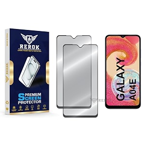 military-grade tempered glass screen protector compatible with samsung galaxy a04e pack of 2  edge-to-edge oleophobic case friendly easy installation kit
