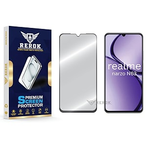 military-grade tempered glass screen protector compatible with realme narzo n63 pack of 1  edge-to-edge oleophobic case friendly easy installation kit