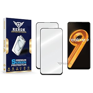 military-grade tempered glass screen protector compatible with realme 9 4g pack of 2  edge-to-edge oleophobic case friendly easy installation kit