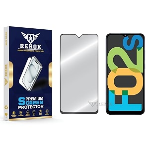 military-grade tempered glass screen protector compatible with samsung galaxy f02s pack of 1  edge-to-edge oleophobic case friendly easy installation kit