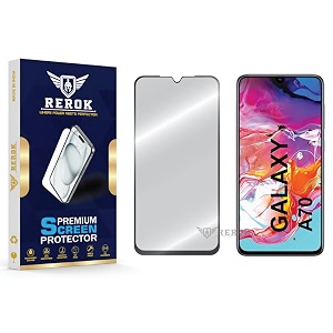 military-grade tempered glass screen protector compatible with samsung galaxy a70 pack of 1  edge-to-edge oleophobic case friendly easy installation kit
