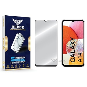 military-grade tempered glass screen protector compatible with samsung galaxy a14 pack of 1  edge-to-edge oleophobic case friendly easy installation kit