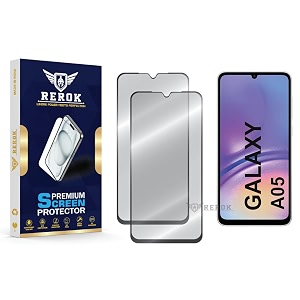 military-grade tempered glass screen protector compatible with samsung galaxy a05 pack of 2  edge-to-edge oleophobic case friendly easy installation kit