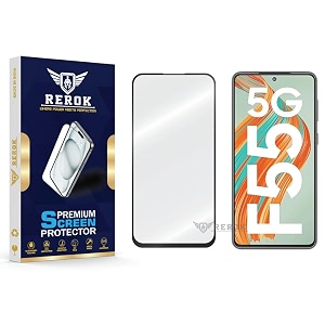 military-grade tempered glass screen protector compatible with samsung galaxy f55 5g pack of 1  edge-to-edge oleophobic case friendly easy installation kit