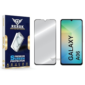 military-grade tempered glass screen protector compatible with samsung galaxy a06 pack of 1  edge-to-edge oleophobic case friendly easy installation kit