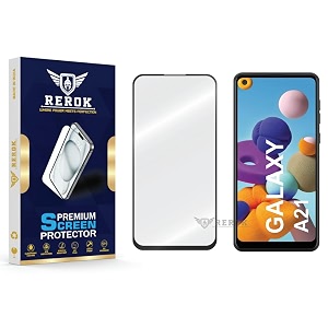 military-grade tempered glass screen protector compatible with samsung galaxy a21 pack of 1  edge-to-edge oleophobic case friendly easy installation kit