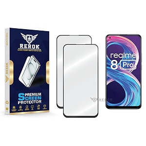 military-grade tempered glass screen protector compatible with realme 8 pro pack of 2  edge-to-edge oleophobic case friendly easy installation kit