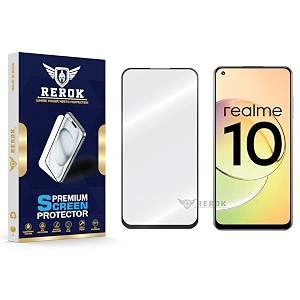 military-grade tempered glass screen protector compatible with realme 10 pack of 1  edge-to-edge oleophobic case friendly easy installation kit