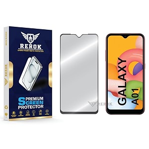military-grade tempered glass screen protector compatible with samsung galaxy a01 pack of 1  edge-to-edge oleophobic case friendly easy installation kit