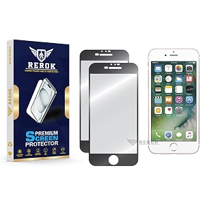 military-grade tempered glass screen protector for iphone 6s plus pack of 2  hd clear edge-to-edge coverage scratch resistant case friendly with easy installation kitblack