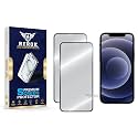 Military-Grade Tempered Glass Screen Protector for iPhone 12 [Pack of 2] | HD Clear, Edge-to-Edge Coverage, Scratch Resistant, Case Friendly with Easy Installation Kit.
