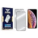 Military-Grade Tempered Glass Screen Protector for iPhone XS [Pack of 2] | HD Clear, Edge-to-Edge Coverage, Scratch Resistant, Case Friendly with Easy Installation Kit.