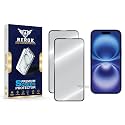 Military-Grade Tempered Glass Screen Protector for iPhone 16 [Pack of 2] | HD Clear, Edge-to-Edge Coverage, Scratch Resistant, Case Friendly with Easy Installation Kit.