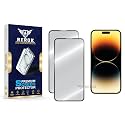Military-Grade Tempered Glass Screen Protector for iPhone 14 Pro Max [Pack of 2] | HD Clear, Edge-to-Edge Coverage, Scratch Resistant, Case Friendly with Easy Installation Kit.