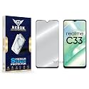 Military-Grade Tempered Glass Screen Protector Compatible with Realme C33 [Pack of 1] | Edge-to-Edge, Oleophobic, Case Friendly, Easy Installation Kit