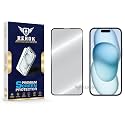 Military-Grade Tempered Glass Screen Protector for iPhone 15 [Pack of 1] | HD Clear, Edge-to-Edge Coverage, Scratch Resistant, Case Friendly with Easy Installation Kit.