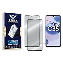 Military-Grade Tempered Glass Screen Protector Compatible with Realme C35 [Pack of 2] | Edge-to-Edge, Oleophobic, Case Friendly, Easy Installation Kit
